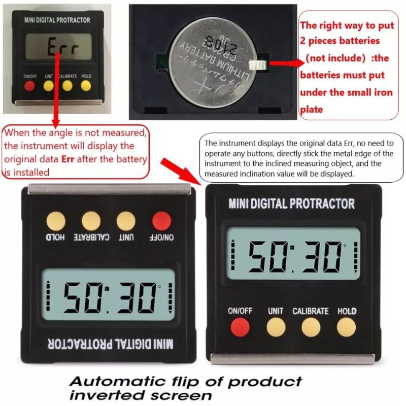 Jual AA inclinometer digital alat ukur sudut slope derajat kemiringan ...
