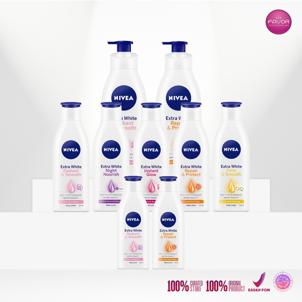 Jual Nivea Extra White Body Lotion Series Pelembap Tubuh Shopee Indonesia