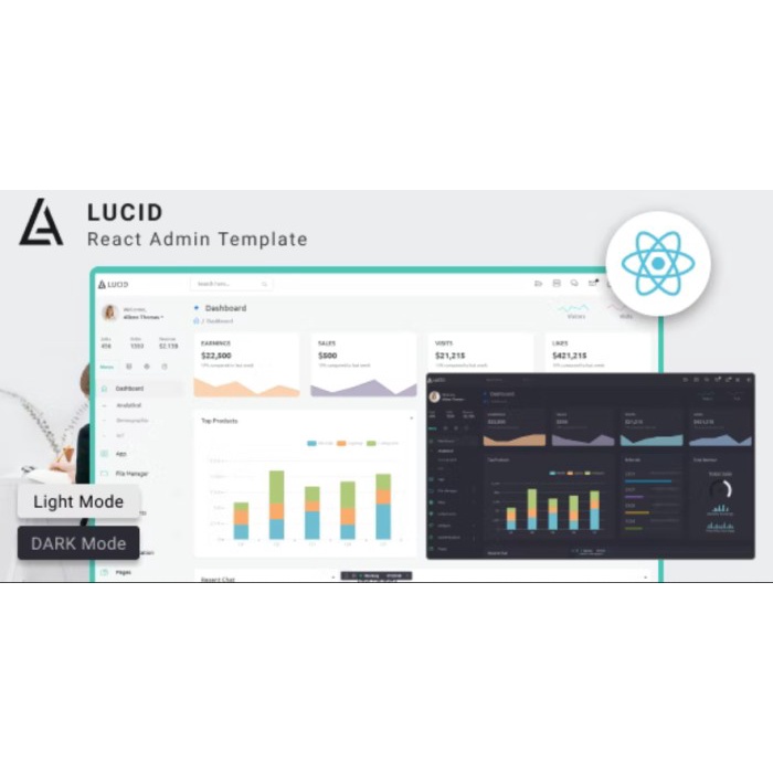 Jual Bootstrap 4 Lucid Responsive ReactJS Admin Template Shopee Indonesia