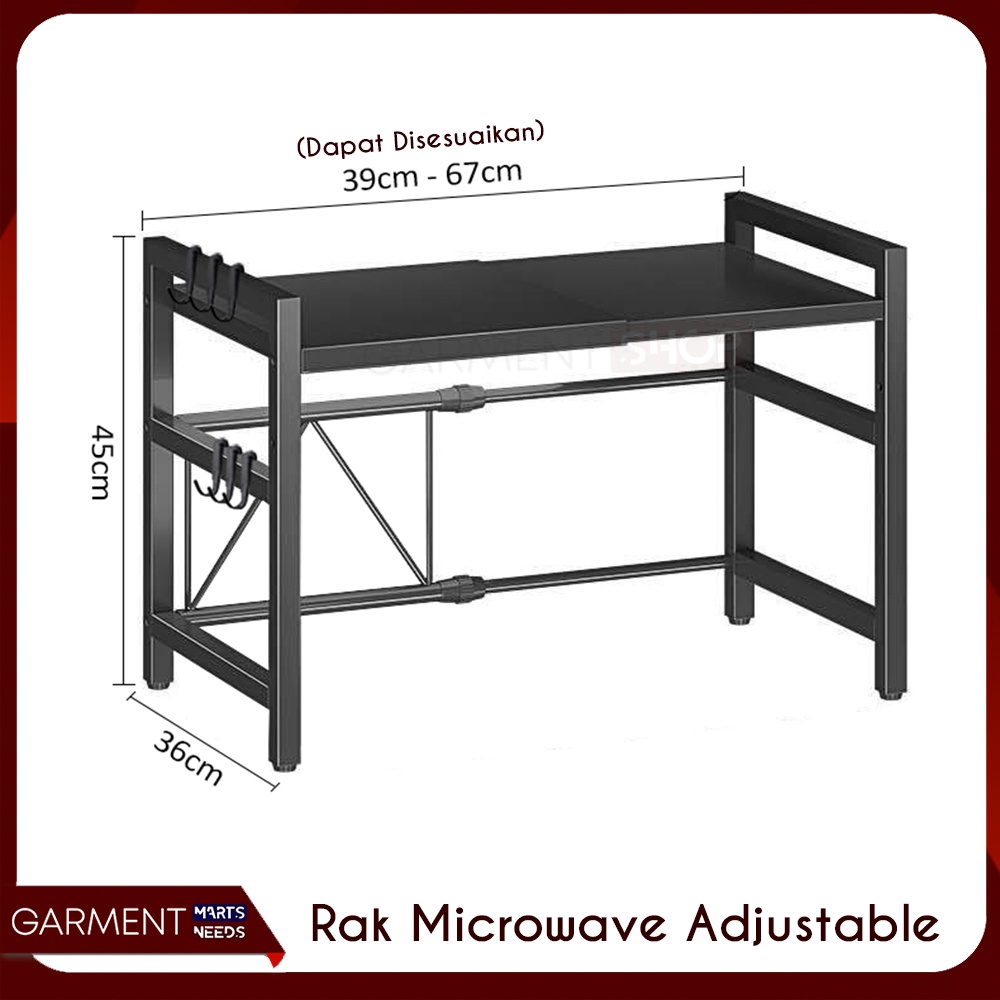 Jual Rak Microwave Oven Tempat Penyimpanan Alat Dapur Stainless Steel ...
