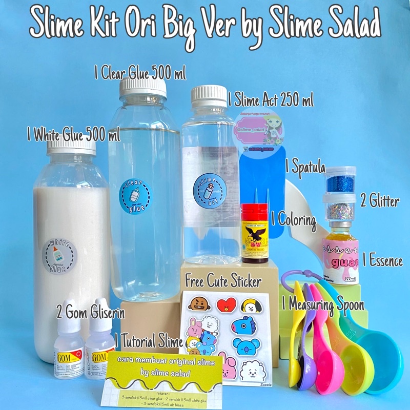 Jual Slime Kit Ori Big Ver | Paket Slime Lengkap Ori Big Ver | Slime ...