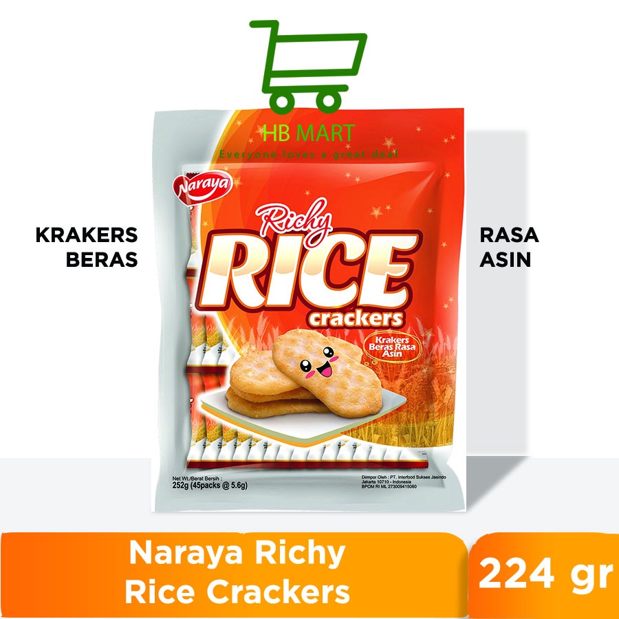 Jual Naraya Richy Rice Crackers 252gr | Shopee Indonesia