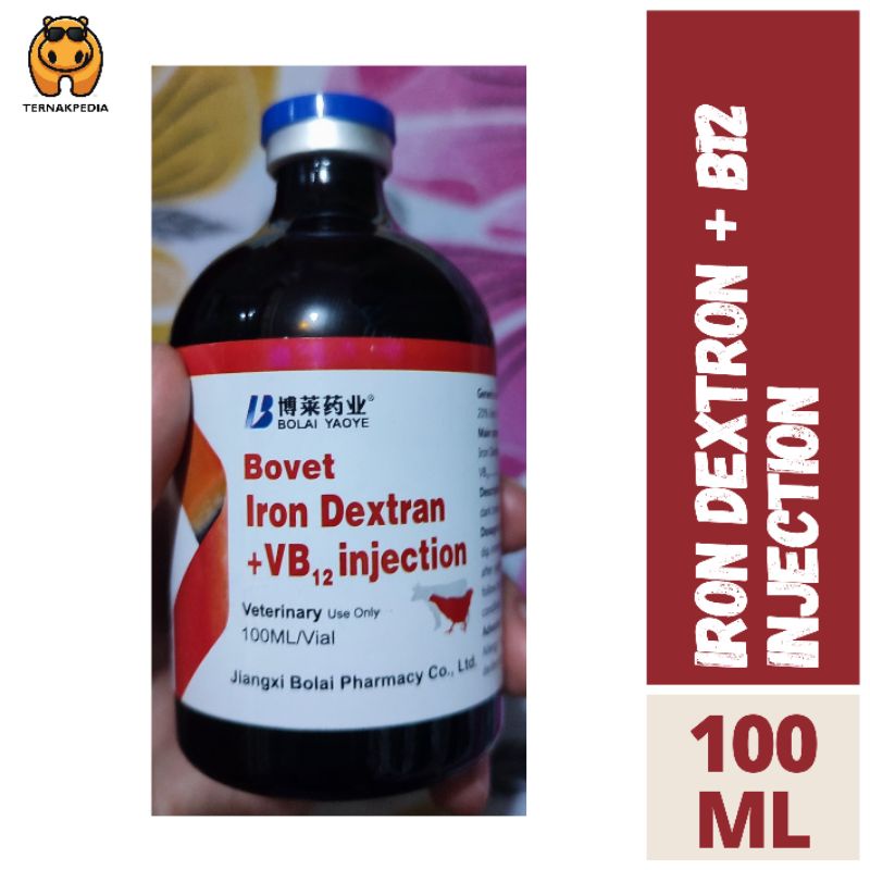 Jual Iron Dextran + Vit B12 Obat Injek Ternak Bovet Iron Dextran+