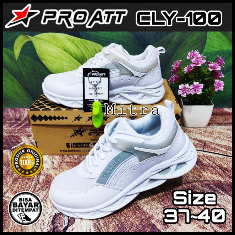 Jual Sepatu Sneakers Cewek Tali Olahraga Sport Lari Jogging PRO ATT CLY ...