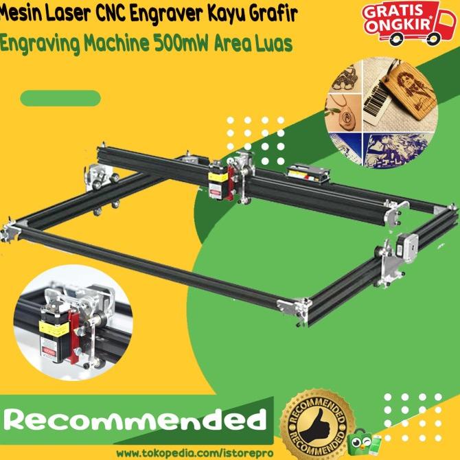 Jual Mesin Laser CNC Engraver Kayu Grafir Engraving Machine 500mW Area ...