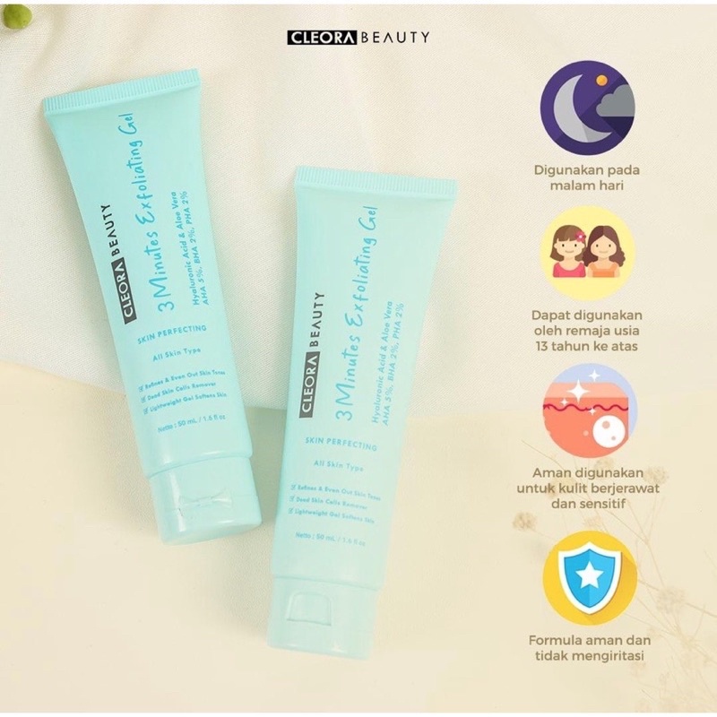 Jual (Ready Stok) Cleora 3 Minutes Exfoliating Gel Shopee Indonesia