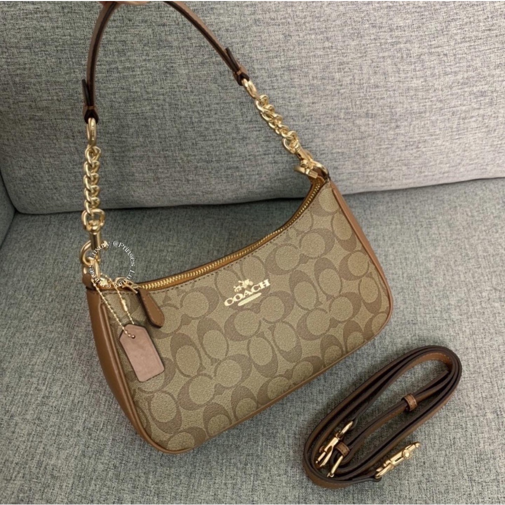Jual Coach Teri Shoulder Bag In Signature Canvas Shopee Indonesia