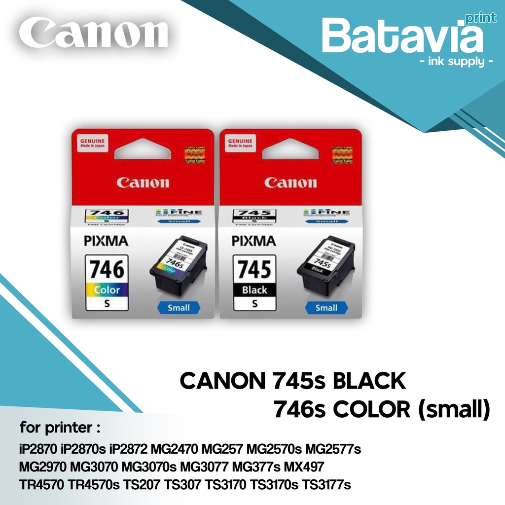Jual TINTA CARTRIDGE CANON PG 745S BLACK / CL 746S COLOR ORIGINAL
