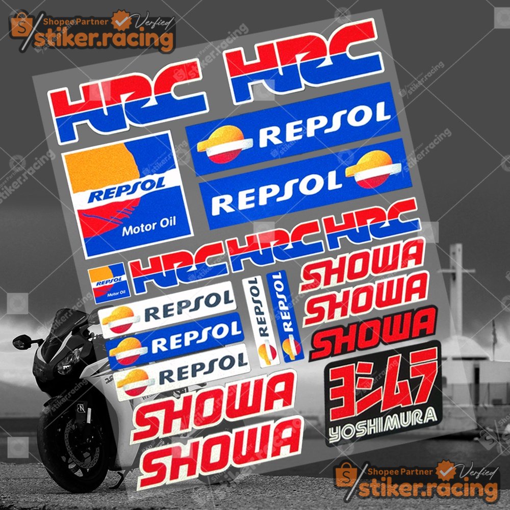 Jual STIKER RACING 1SET Honda Repsol SHOWA HRC STIKER RACING 1SET Honda ...