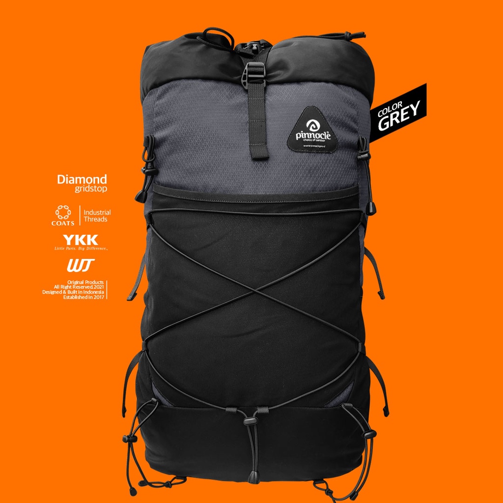 Jual Pinnacle Pro Official Flex 26L Backpack Diamond Gridstop - Grey ...