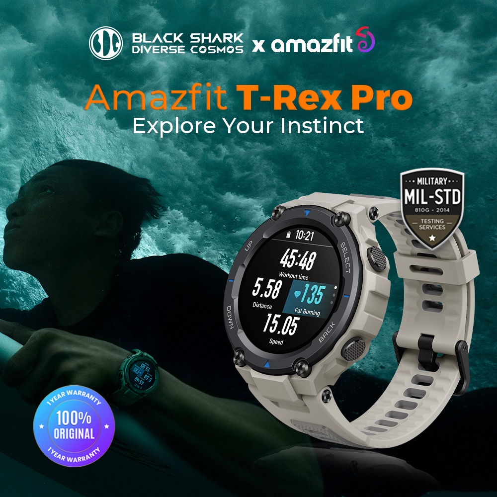 Explore Your Instinct With The Rugged Amazfit T-Rex Pro