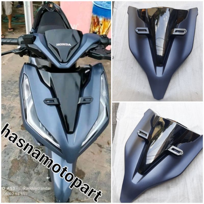 Jual Set Cover Front Top Body Tameng Depan All New Vario Biru Dof Original