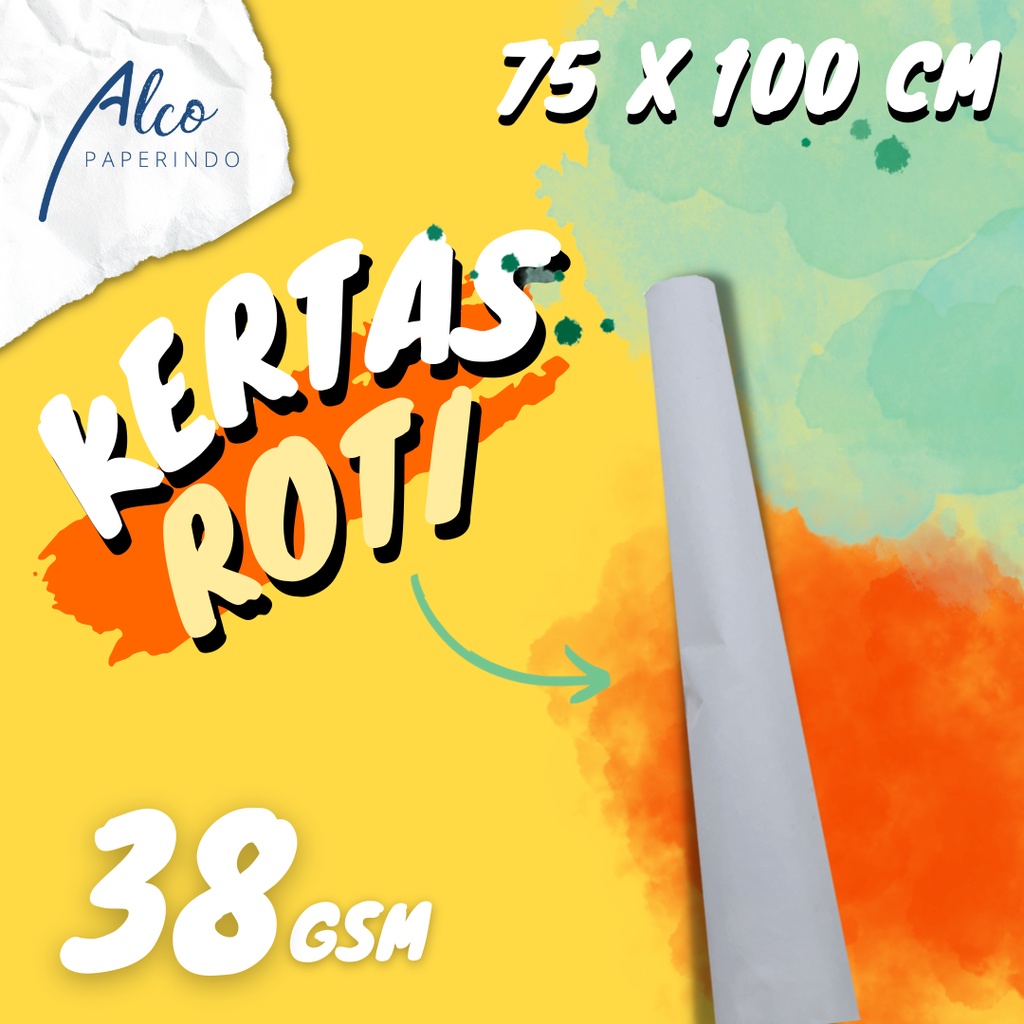 Jual ( 1 PAK 500 LBR ) Kertas Roti 38 gr Baking Paper Anti Lengket Abu ...