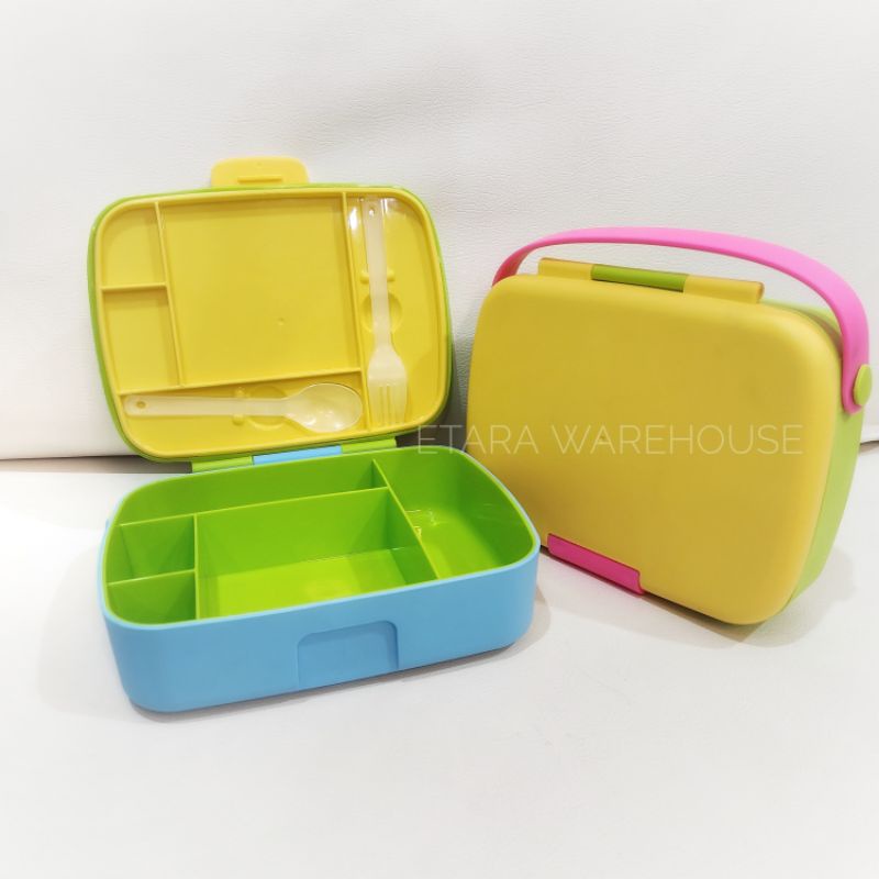 Jual Lunch Bento Box (Ready Stock) ANTI TUMPAH lengkap dengan sendok