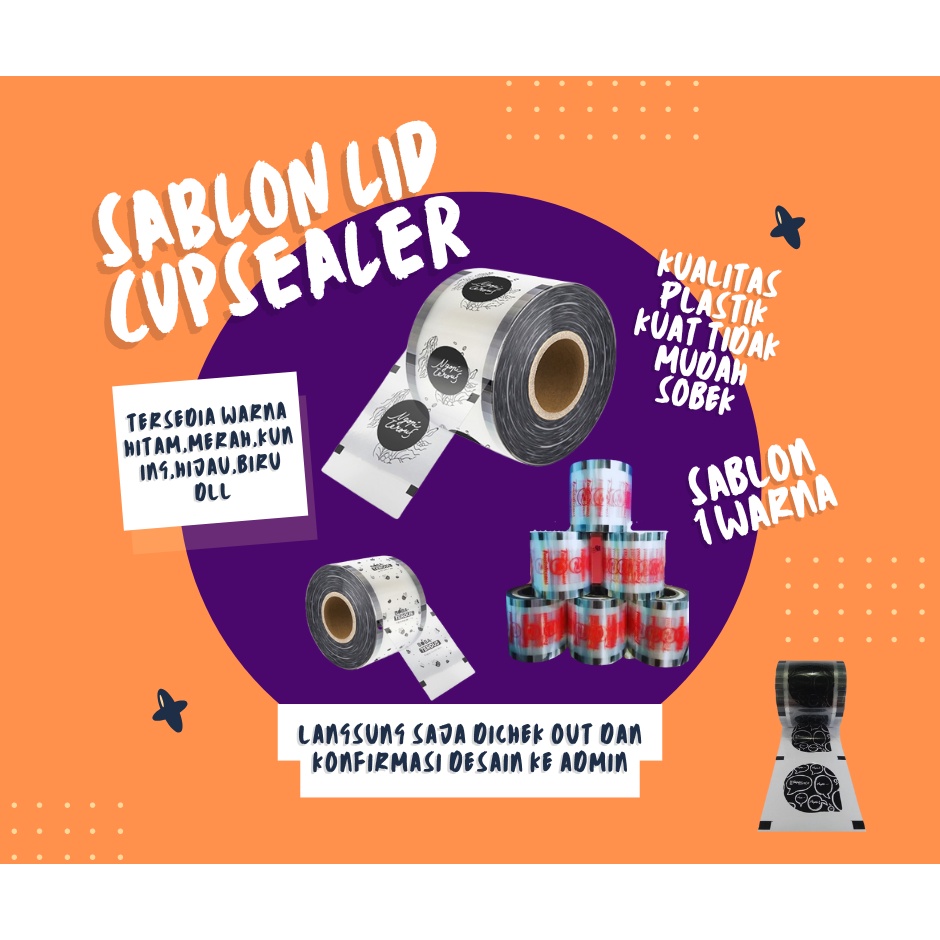 Jual Sablon Plastik Sealer Costum Tutup Lid Cup Murah Shopee Indonesia