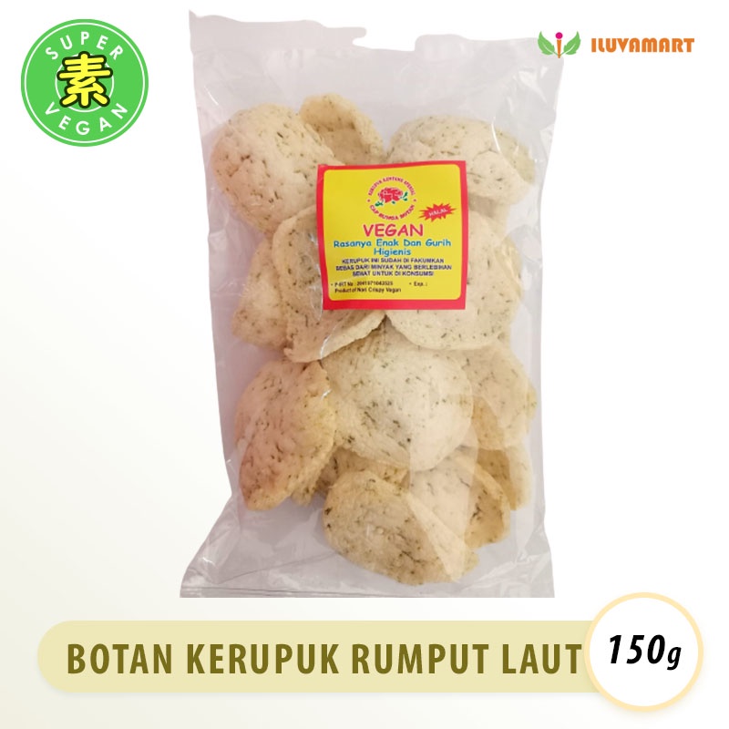 Jual Cap Bunga Botan Kerupuk Rumput Laut Vegan / Kerupuk Seaweed ...