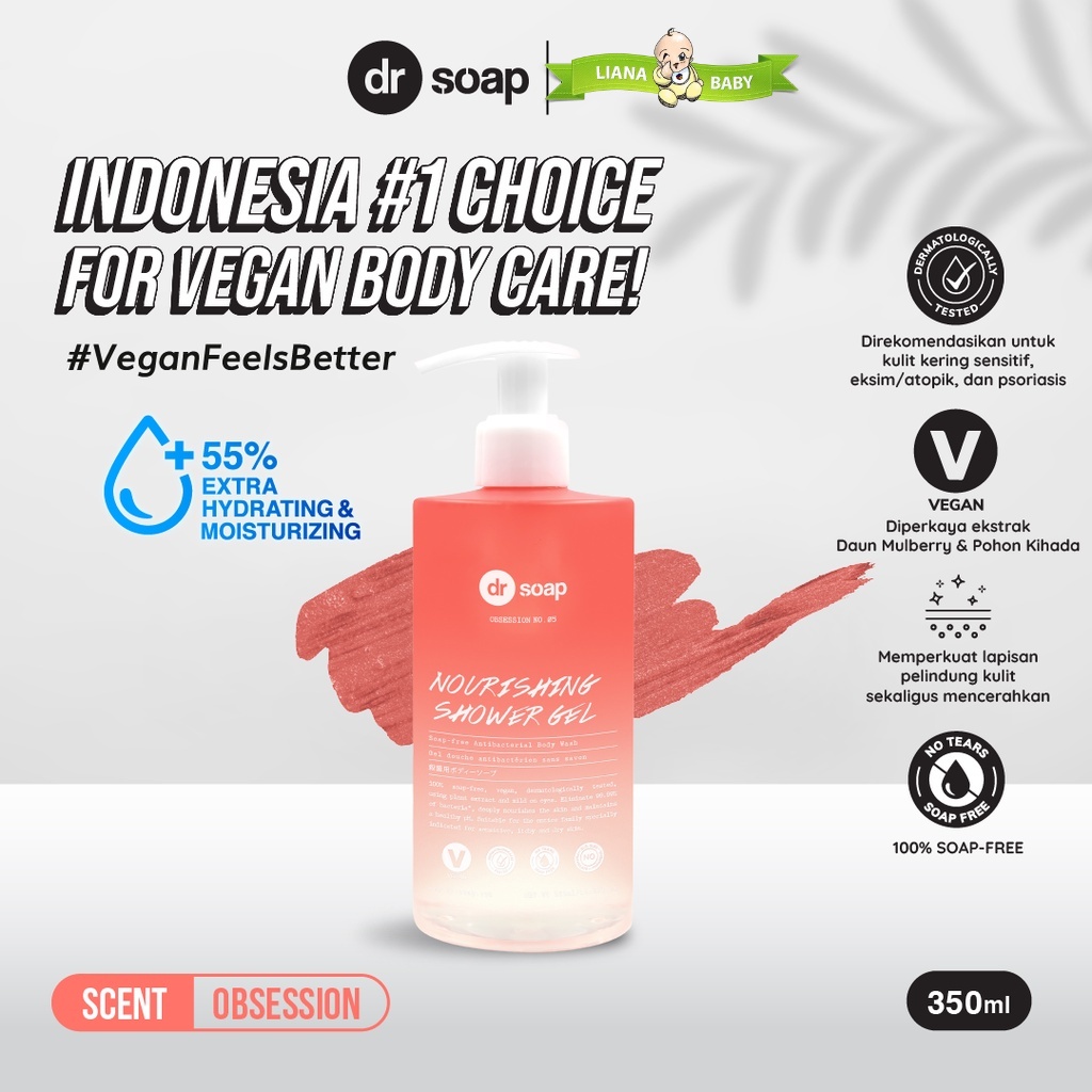 Jual DRS14 DR SOAP NOURISHING SHOWER GEL OBSESSION KULIT SENSITIF 350ML