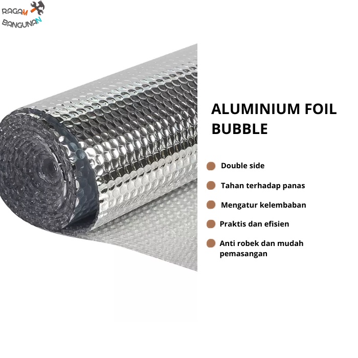 Jual Aluminium Foil Bubble Peredam Panas Atap Double Side Roll Meter Shopee Indonesia