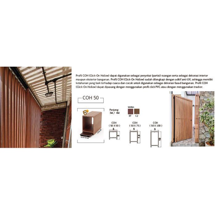 Jual Wallsticker Plafon Duma Click On Hollow (Plafon Wpc Click On ...