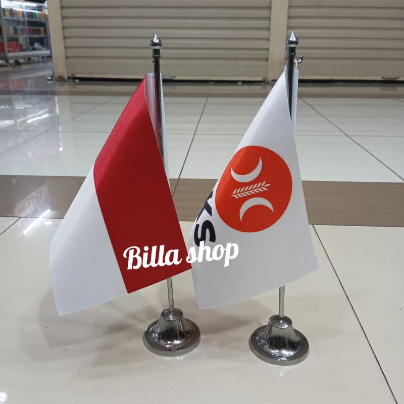 Jual Bendera Meja Merah Putih Dan Partai Pks Tiang Stenlis Shopee Indonesia