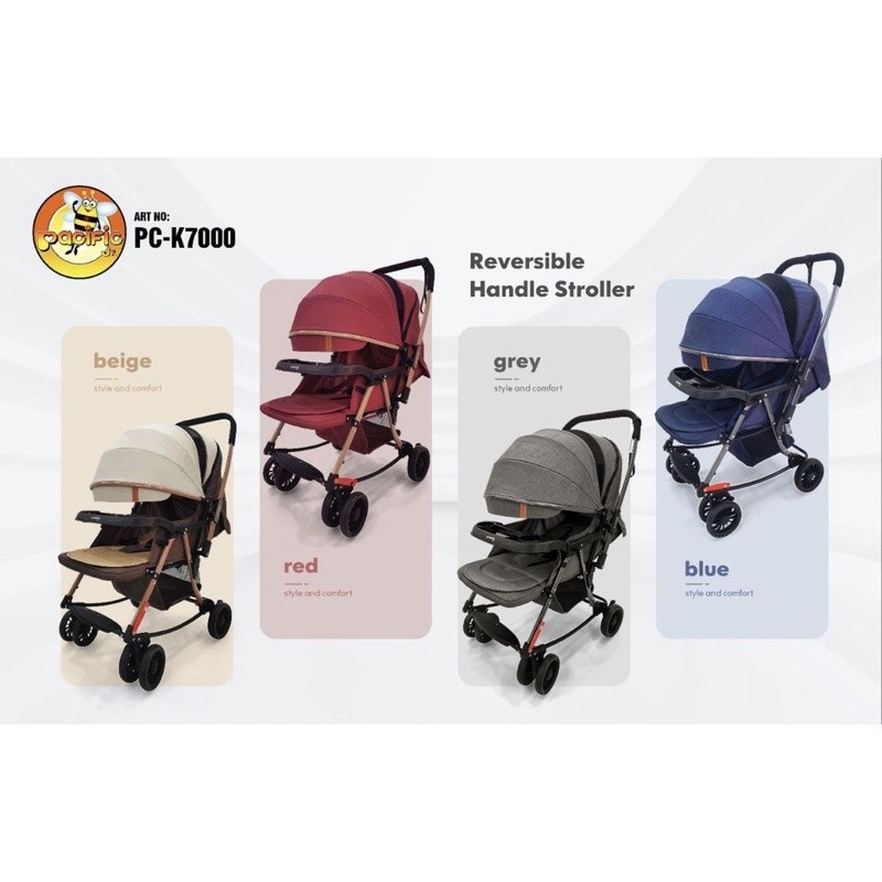 Jual BABY STROLLER PACIFIC K7000 ( REVERSIBLE HANDLE & ROCKING FUNCTION ...