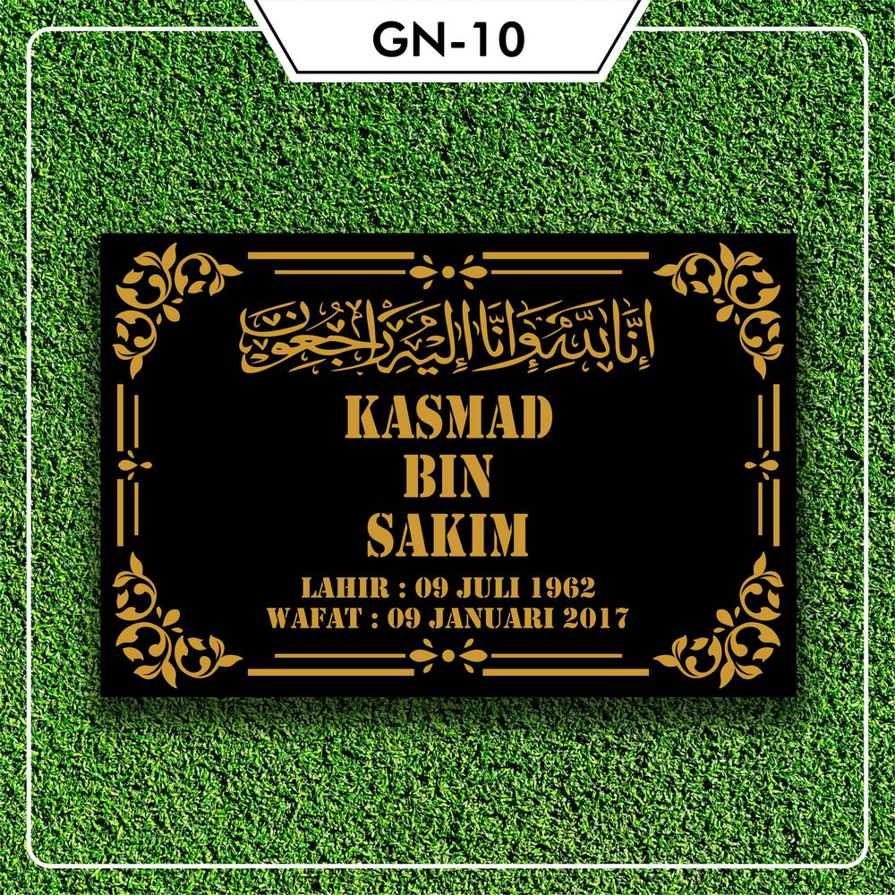 Jual Sehari Jadi Nisan Islam Custom Akrilik Makam Prasasti Tulisan Ukir Nama Batu Nisan 9331