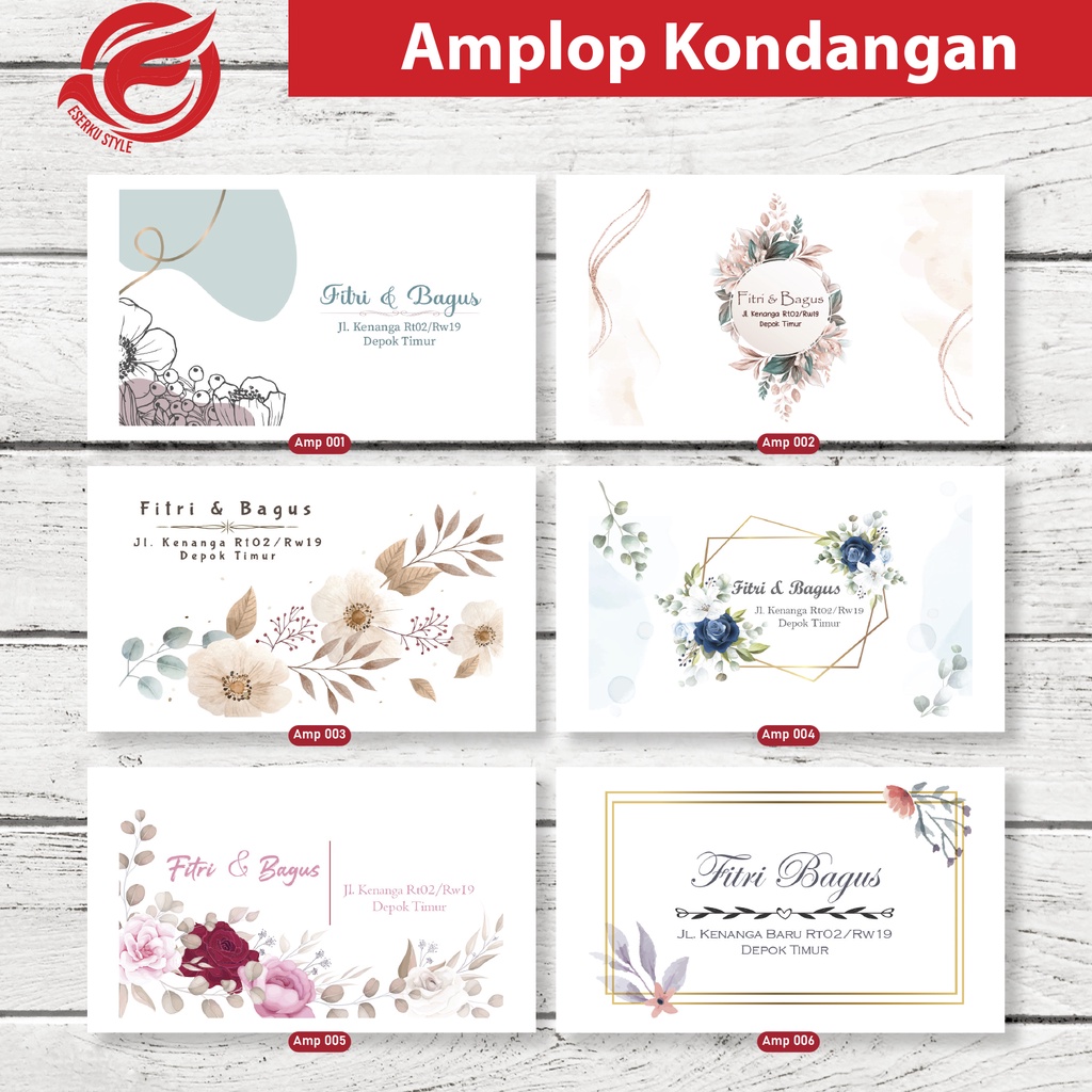 Jual Amplop Kondangan Pernikahan Custom Nama Dan Alamat Shopee Indonesia