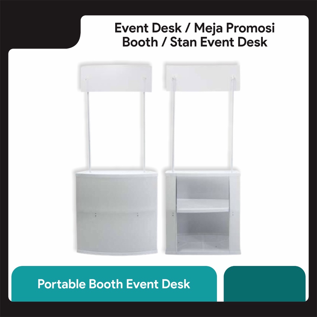 Jual Meja Portable Booth Stand Event Desk Meja Promosi Portable Untuk Usaha Minuman 80cm 1030