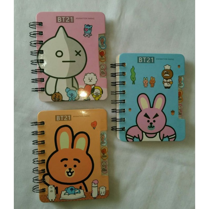 Jual NOTEBOOK SPIRAL BT21 (Mini) Animation Mang | Shopee Indonesia