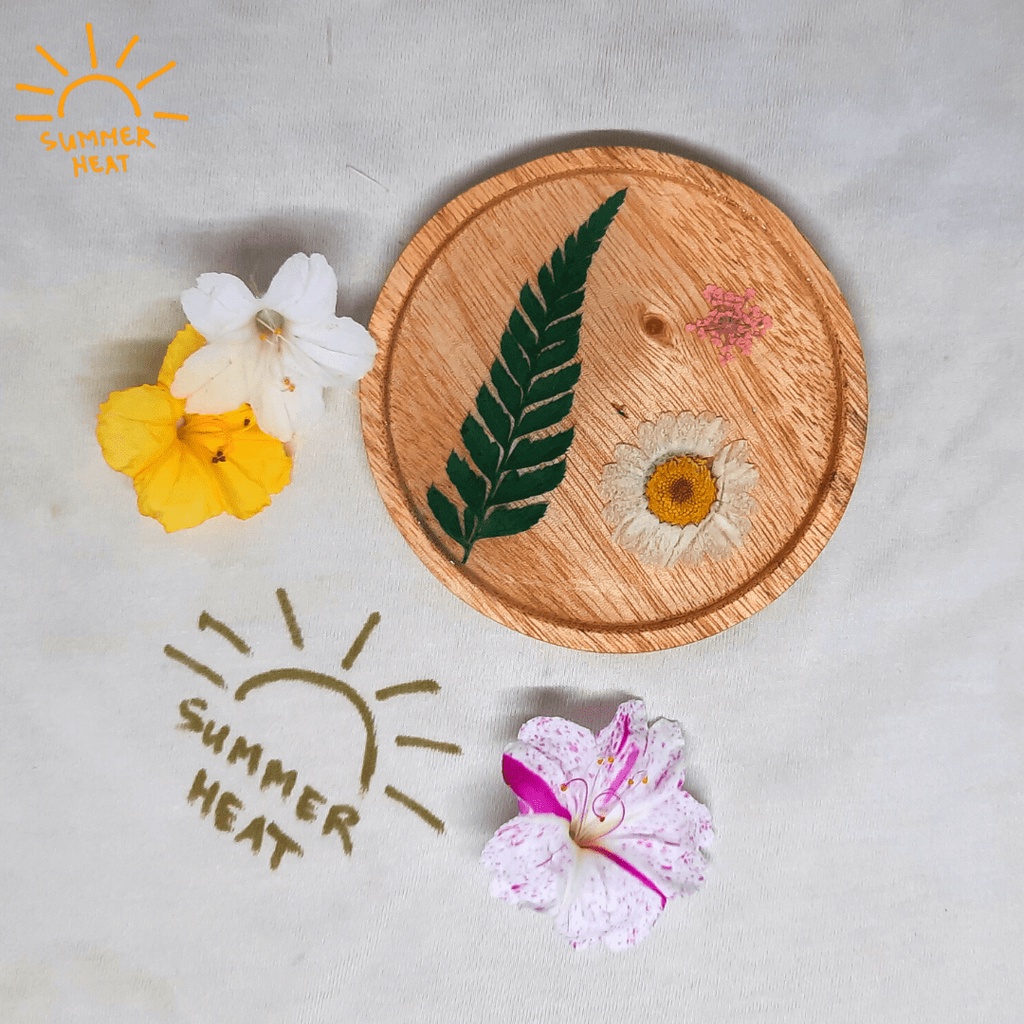 Jual Round Daisy Wooden X Epoxy Resin Coaster Tatakan Gelas Bunga Daisy Resin Epoksi X Kayu