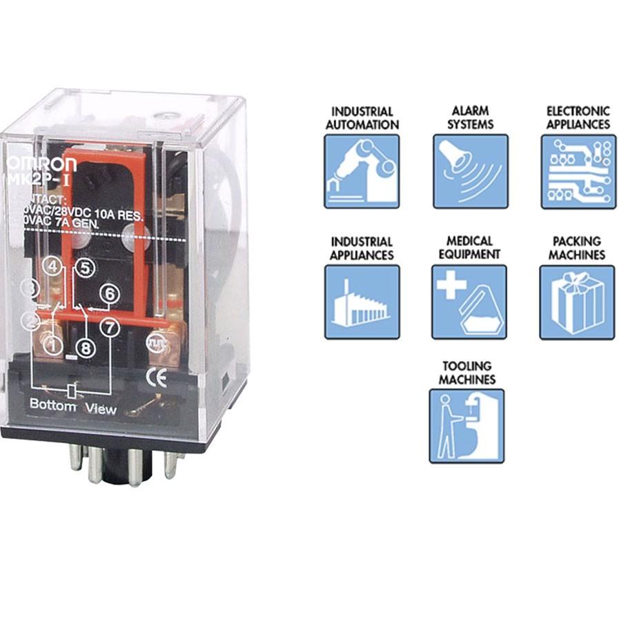 Jual [KODE VHIEK] RELAY MK2P OMRON 12V / RELAY MK2PN OMR 24 VOLT ...