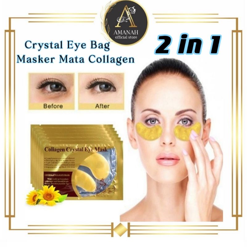 Jual Masker Mata Gold Collagen Crystal Eye Mask Eye Bag Mask Pasang Biji Kantong Mata