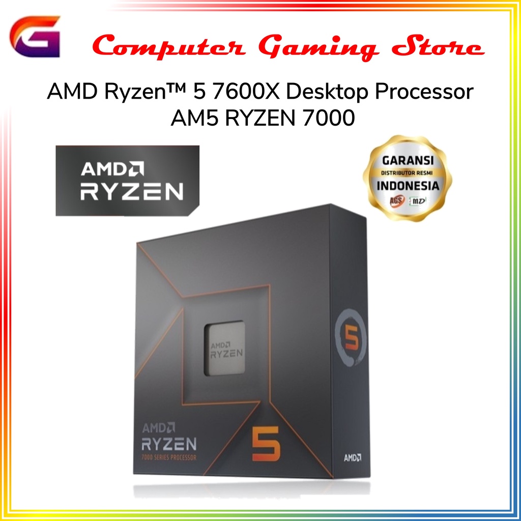 Jual Amd Ryzen™ 5 7600x Desktop Processor Am5 Ryzen 7000 Shopee Indonesia 4250