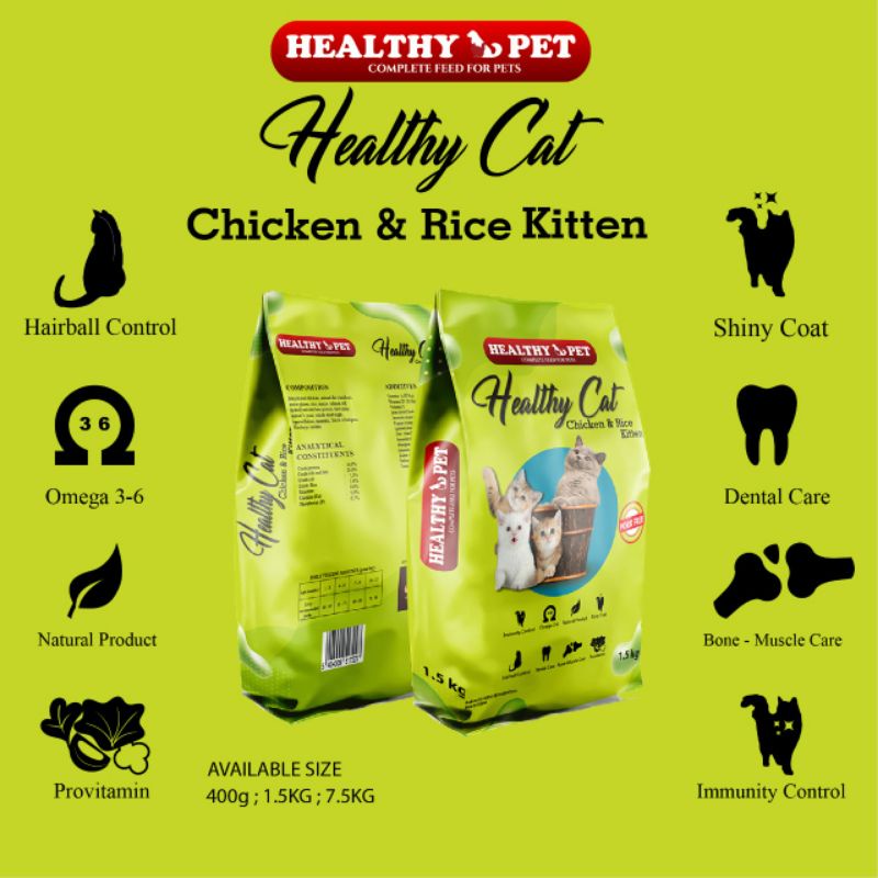 Jual Healthy Cat Chicken & Rice Kitten 1.2 kg | Shopee Indonesia
