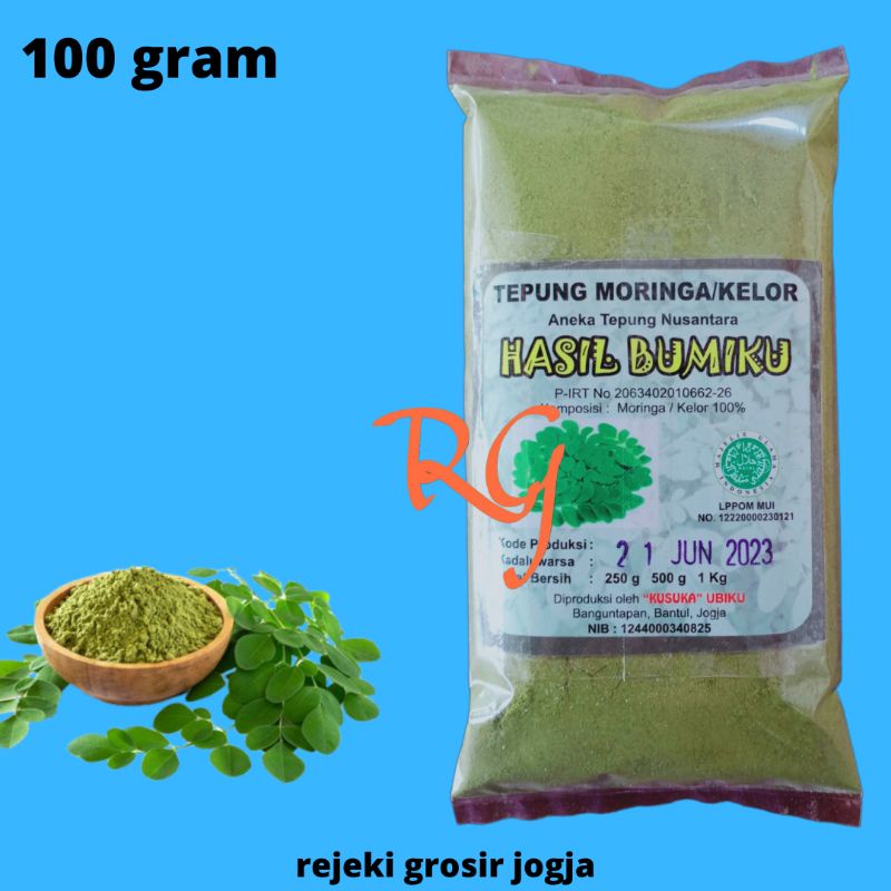 Jual Tepung Daun Kelor Organik Kemasan 100 Gramtepung Moringa Kemasan