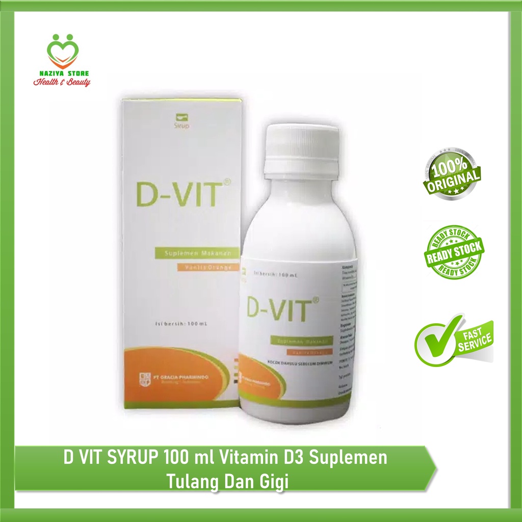 Jual D VIT SIRUP 100 ML Suplemen Vitamin D3 Anak -Vitamin daya tahan ...