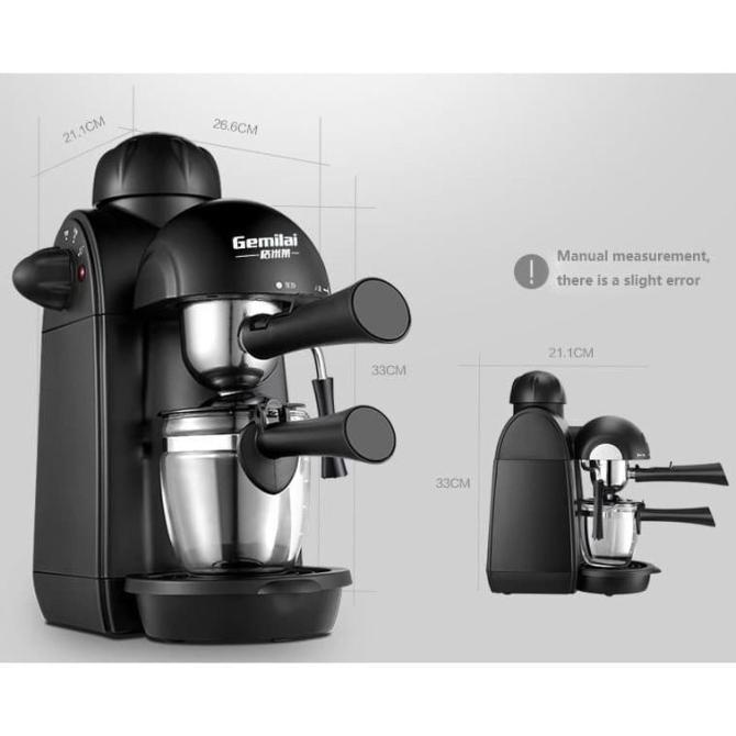 Jual MESIN KOPI SEMI AUTOMATIC ESPRESSO COFFE MACHINE 240ML - BLACK ...