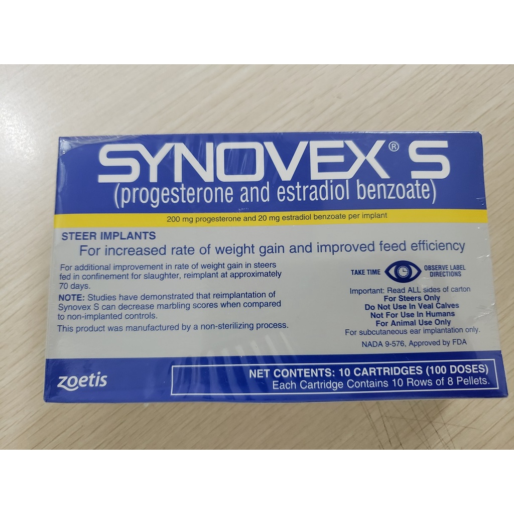 Jual Synovex S Zoetis 100 ekor -Utk Jantan Sapi- | Shopee Indonesia