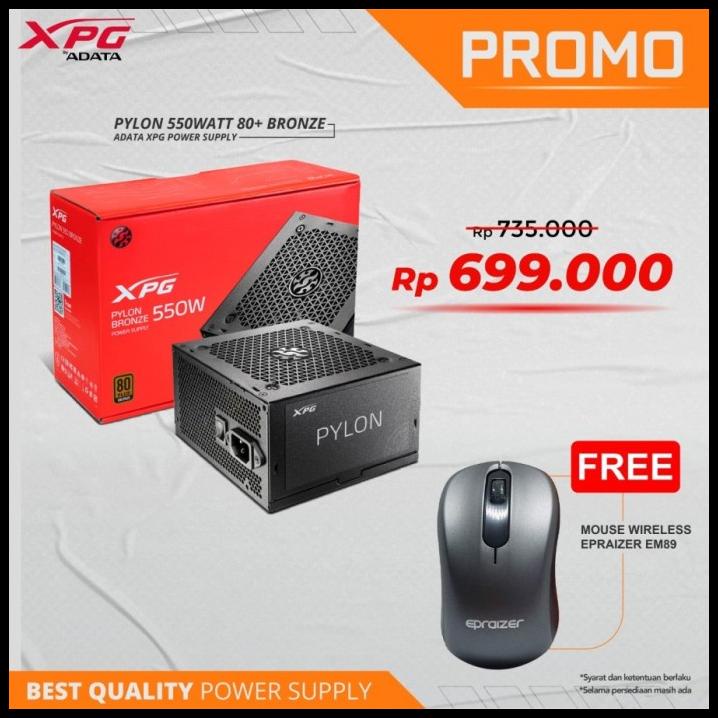 Jual Power Supply Adata Pylon 550 - 550W 80+ Bronze - Pylon550B-Bkceu ...