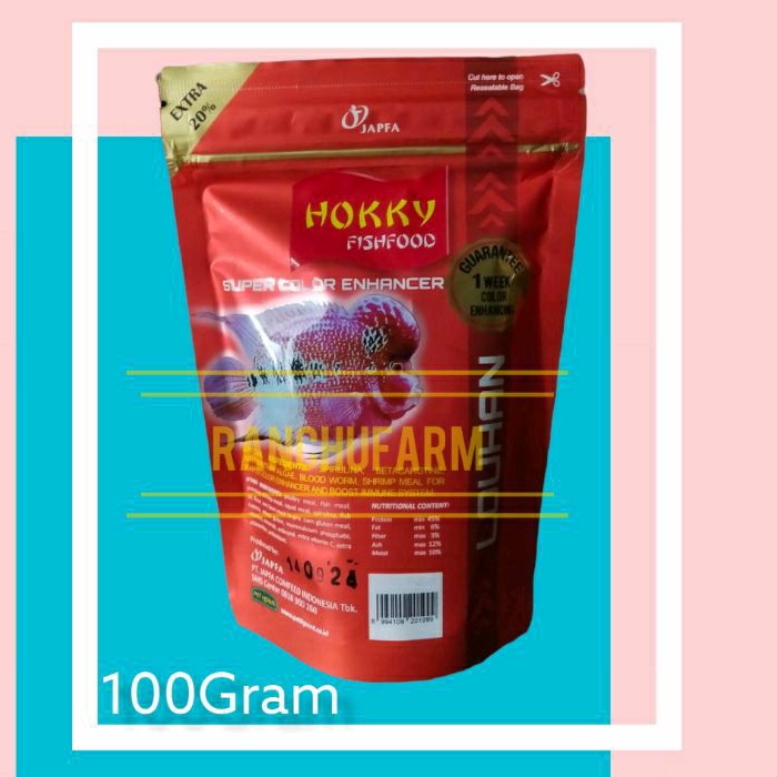 Jual Hokky Color Enhancer 100gr Makanan Ikan Hias Pakan Louhan Pakan ...