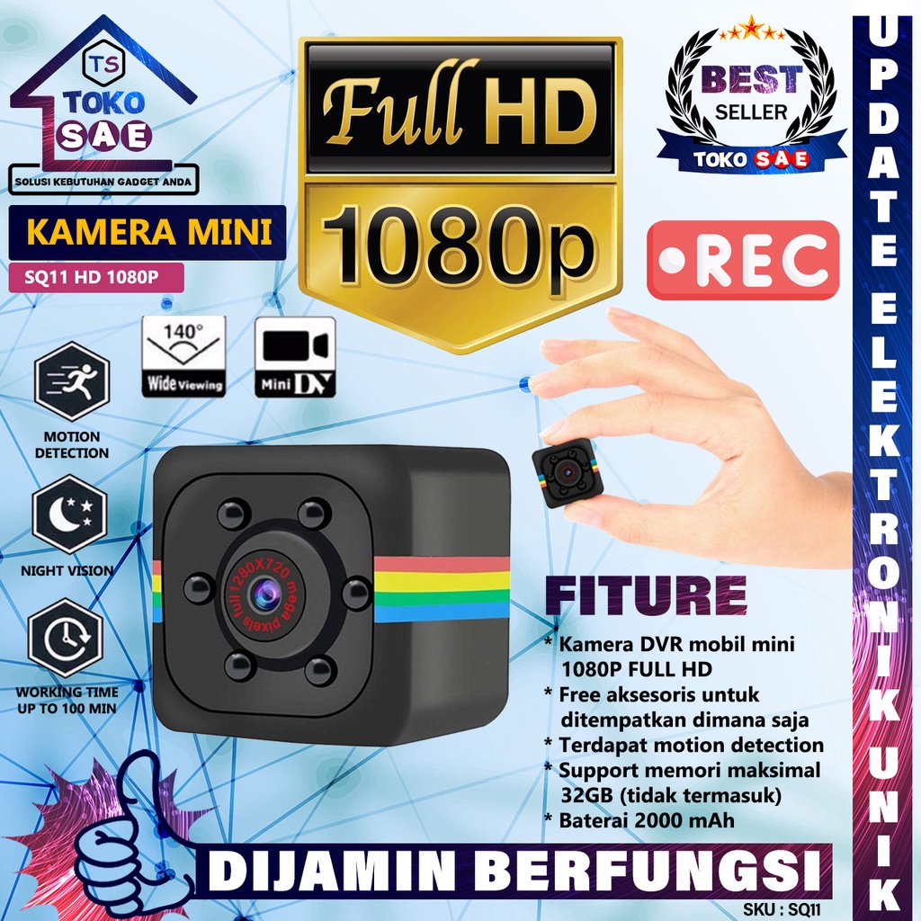 Jual Kamera Action Cam Sq11 Mini Action Spy Camera Super Kecil SQ11