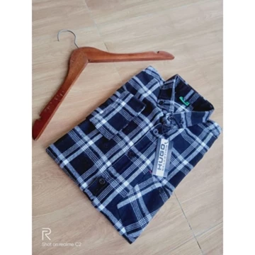 Kemeja Flanel Kotak Biru Hitam