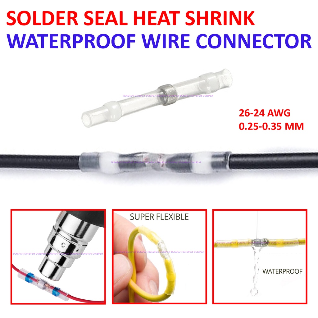 Jual Solder Seal Heat Shrink PUTIH WaterProof Wire Connector HeatShrink ...