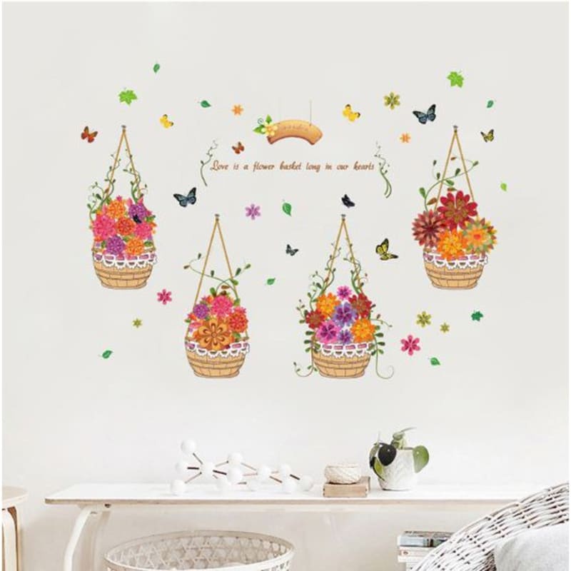 Jual Keranjang Bunga XL7217 (50x70) - Stiker Dinding / Wall Sticker ...