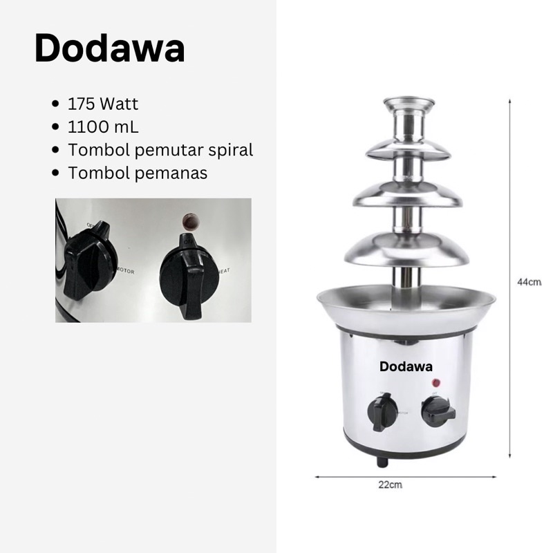 Jual Dodawa Chocolate Fountain DD9002 / mesin pemancur coklat / mesin ...