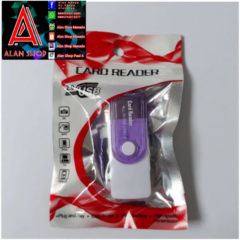 Jual CARD READER 4 IN 1 USB 2.0 | Shopee Indonesia