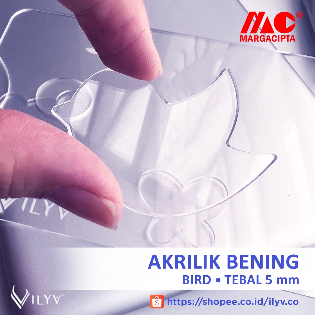 Jual Akrilik Burung Bening 5 Mm Marga Cipta / Akrilik Potong Bentuk ...