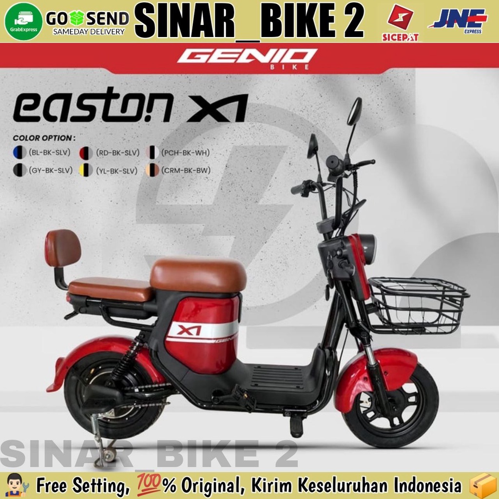 Jual Sepeda Listrik Genio Easton X1 Electric E Bike 500 Watt By United