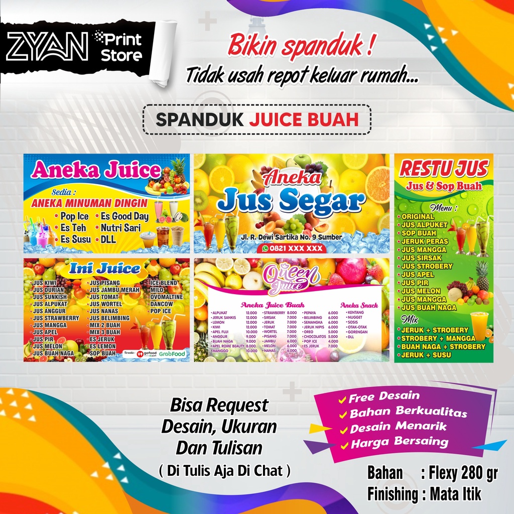 Jual SPANDUK JUS BANNER JUICE BUAH | Shopee Indonesia