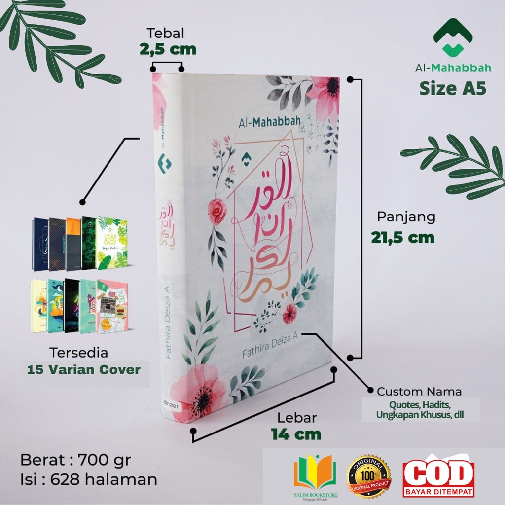 Jual Alquran Custom Nama Al Mahabbah Al Quran Terjemah Desain